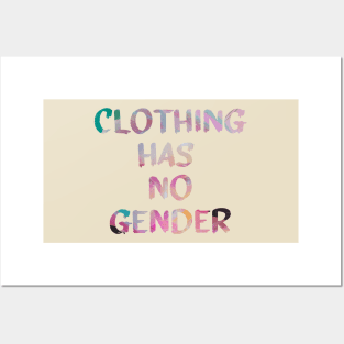 Clothing has no Gender Quote Glitch Art Posters and Art